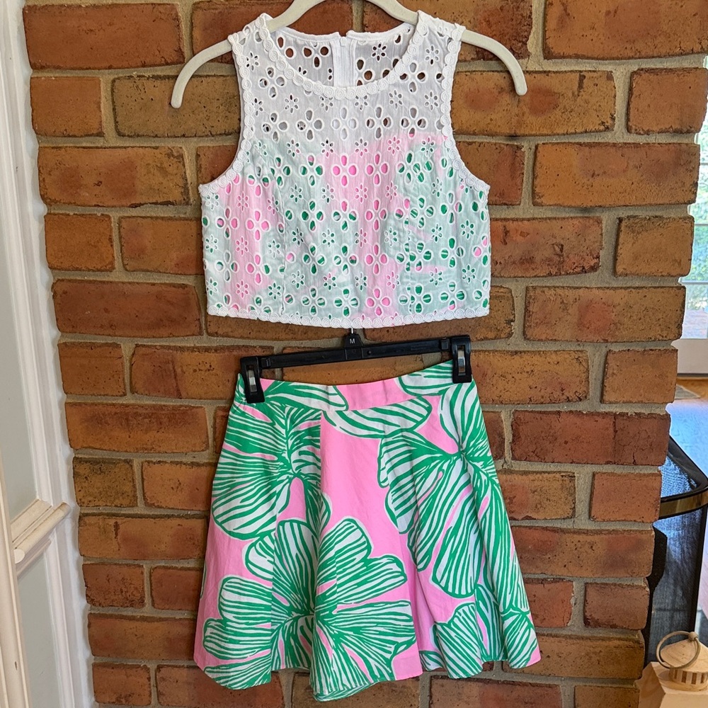 Lilly Pulitzer White and Pink Floral Dress